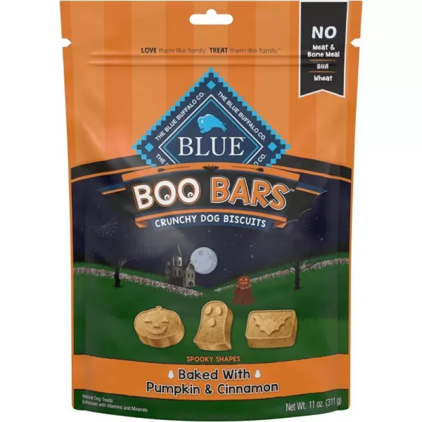 imageBlue Buffalo Boo Bars Crunchy Dog Treat Biscuits Pumpkin amp Cinnamon Halloween Dog Treats 11oz 1 packBlue Buffalo Boo Bars Crunchy Dog Treat Biscuits Pumpkin amp Cinnamon Halloween Dog Treats 11oz 1 pack