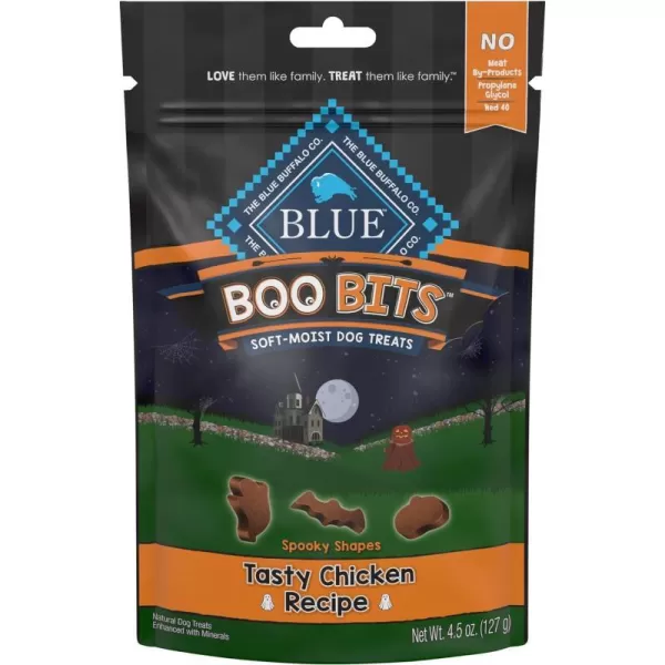 imageBlue Buffalo Boo Bits Natural Soft Dog Treats Chicken Halloween Dog Treats 45ozBoo Bits Chicken 45 Ounce Pack of 1