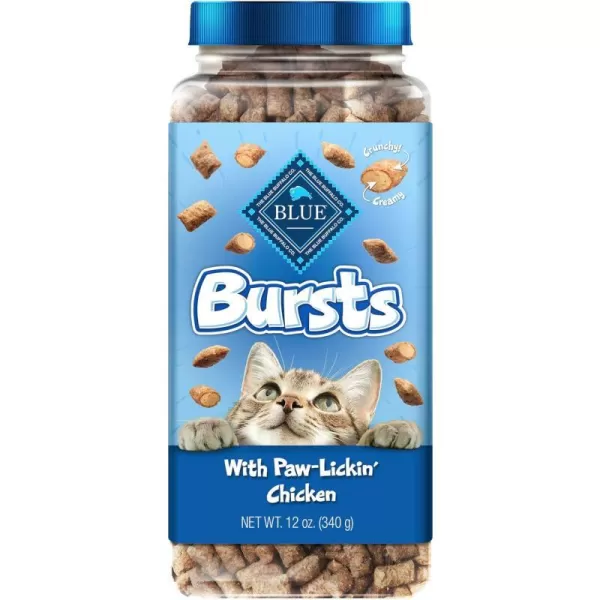imageBlue Buffalo Bursts Crunchy Cat Treats Variety Pack Chicken Chicken Liver and Beef and Seafood 5oz Bags 3 countChicken 12 Ounce Pack of 1