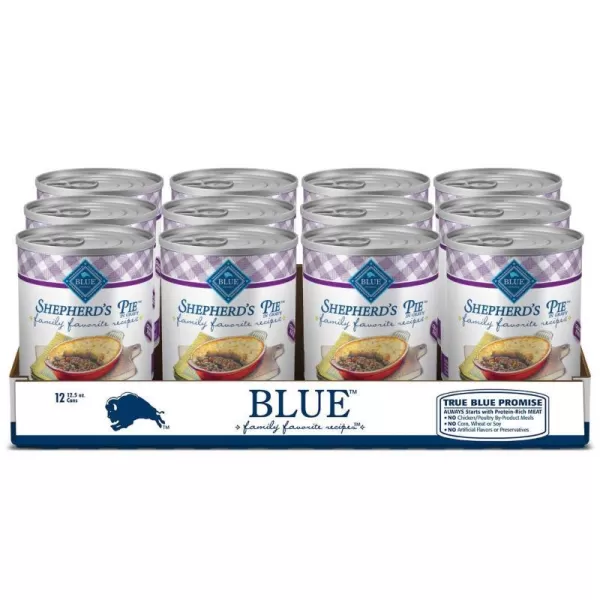 imageBlue Buffalo Family Favorites Natural Adult Wet Dog Food Shepherds Pie 125oz can Pack of 12Shepherds Pie 125 Ounce Pack of 12
