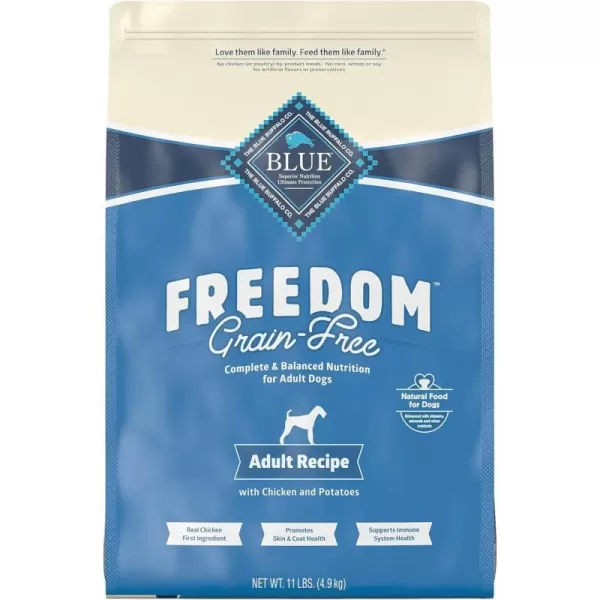 imageBlue Buffalo Freedom Grain Free Natural Adult Dry Dog Food Chicken 11lb11 Pound Pack of 1
