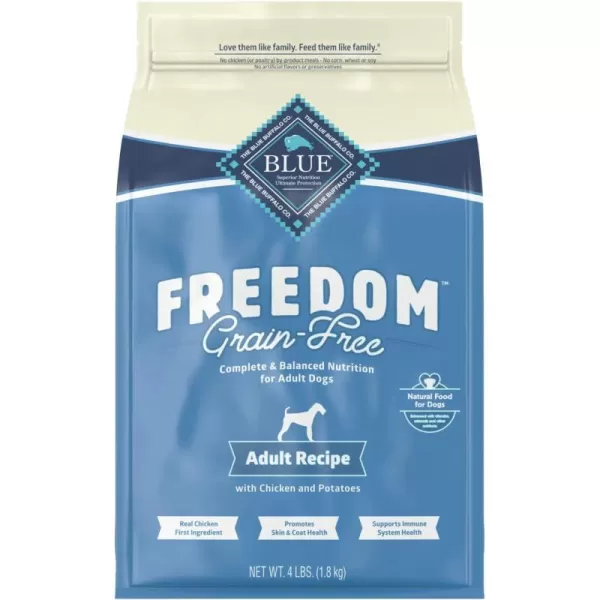 imageBlue Buffalo Freedom Grain Free Natural Adult Dry Dog Food Chicken 4lbBlue Buffalo Freedom Grain Free Natural Adult Dry Dog Food Chicken 4lb