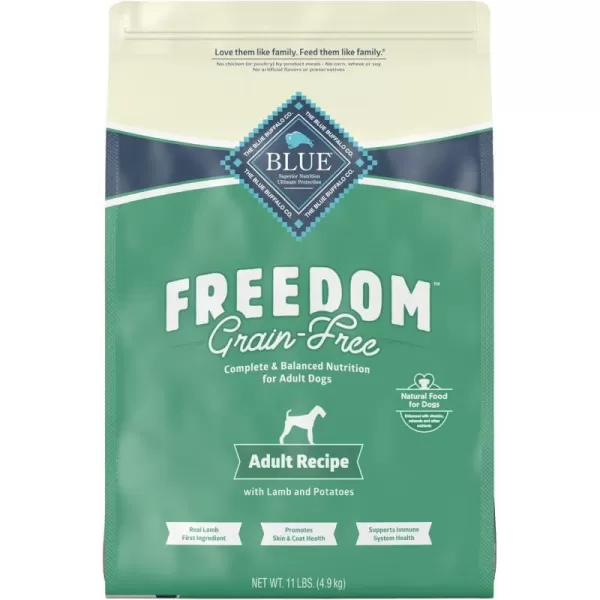 imageBlue Buffalo Freedom Grain Free Natural Adult Dry Dog Food Lamb 24lb11 Pound Pack of 1