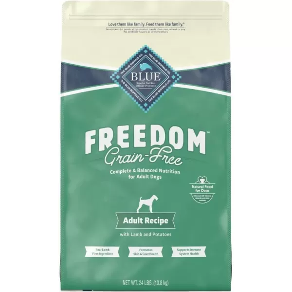 imageBlue Buffalo Freedom Grain Free Natural Adult Dry Dog Food Lamb 24lb24 Pound Pack of 1