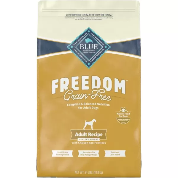 imageBlue Buffalo Freedom Grain Free Natural Adult Healthy Weight Dry Dog Food Chicken 24lbBlue Buffalo Freedom Grain Free Natural Adult Healthy Weight Dry Dog Food Chicken 24lb