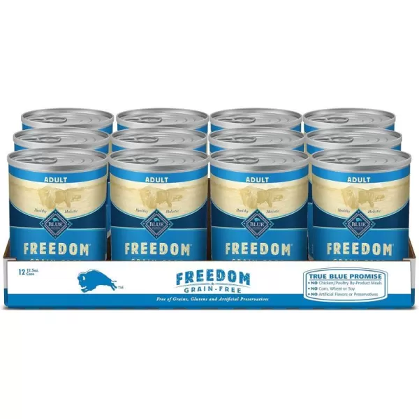 imageBlue Buffalo Freedom Grain Free Natural Adult Wet Dog Food Lamb 125oz cans Pack of 12Chicken