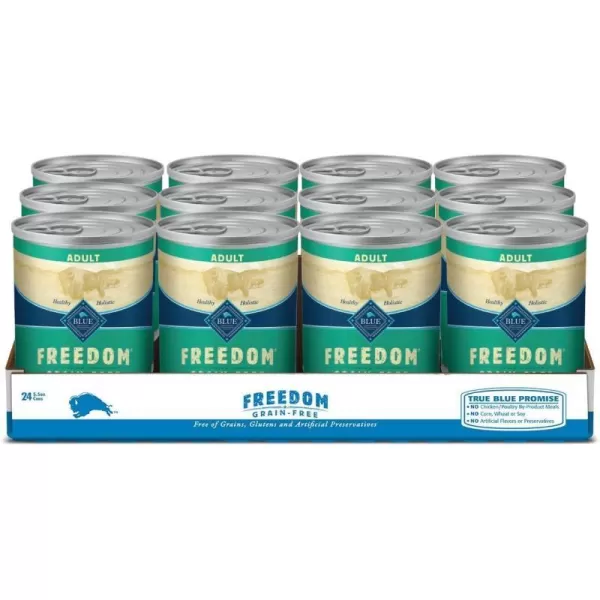 imageBlue Buffalo Freedom Grain Free Natural Adult Wet Dog Food Lamb 125oz cans Pack of 12Lamb