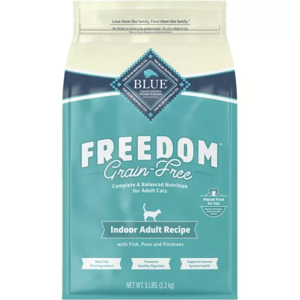 imageBlue Buffalo Freedom Grain Free Natural Indoor Adult Dry Cat Food Fish 5lbBlue Buffalo Freedom Grain Free Natural Indoor Adult Dry Cat Food Fish 5lb