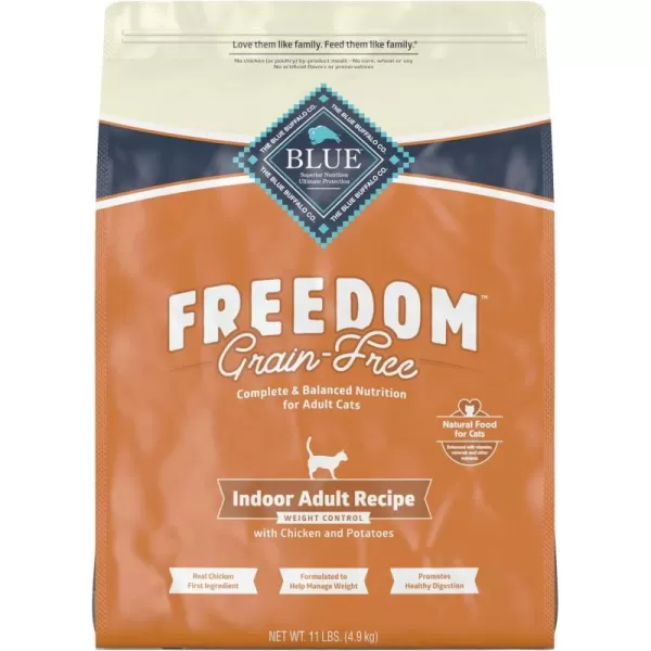 imageBlue Buffalo Freedom Grain Free Natural Indoor Weight Control Adult Dry Cat Food Chicken 11lbBlue Buffalo Freedom Grain Free Natural Indoor Weight Control Adult Dry Cat Food Chicken 11lb