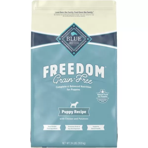 imageBlue Buffalo Freedom Grain Free Natural Puppy Dry Dog Food Chicken 4lb24 Pound Pack of 1
