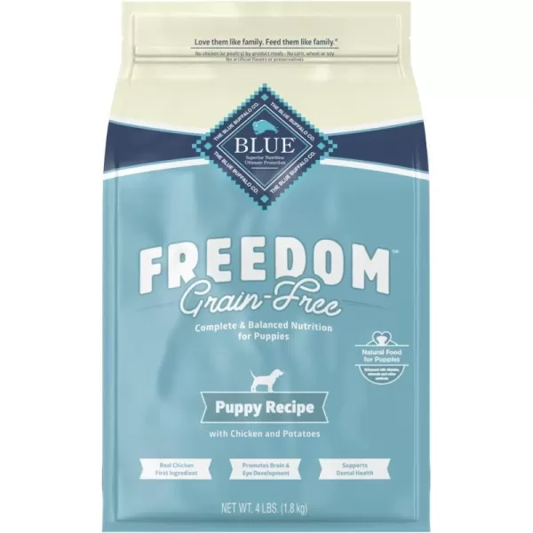 imageBlue Buffalo Freedom Grain Free Natural Puppy Dry Dog Food Chicken 4lb4 Pound Pack of 1