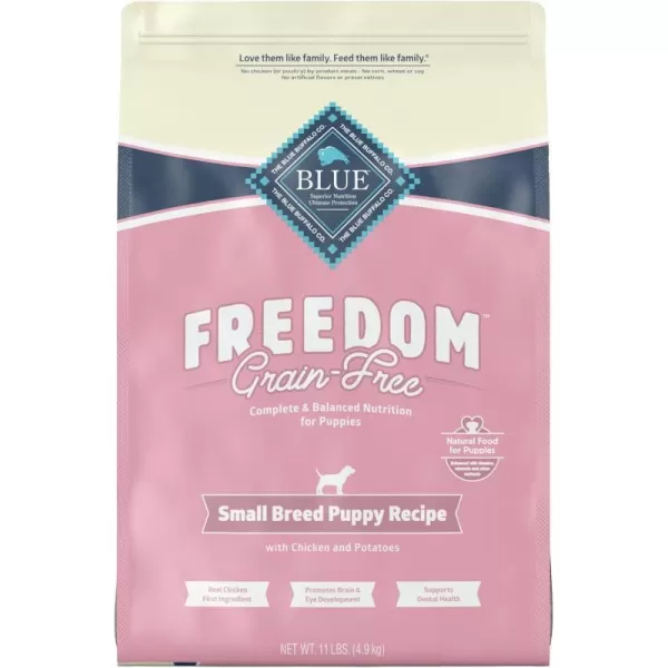 imageBlue Buffalo Freedom Grain Free Natural Puppy Small Breed Dry Dog Food Chicken 11lbChicken 11 Pound Pack of 1