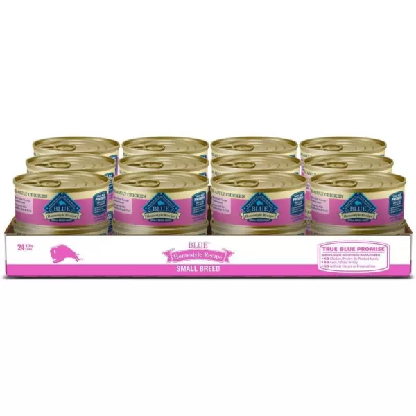 imageBlue Buffalo Homestyle Recipe Natural Adult Small Breed Wet Dog Food Chicken 55oz can Pack of 24Chicken