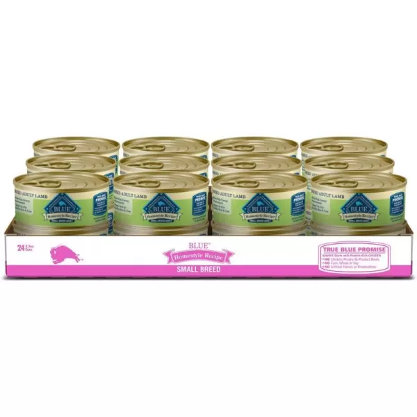 imageBlue Buffalo Homestyle Recipe Natural Adult Small Breed Wet Dog Food Chicken 55oz can Pack of 24Lamb
