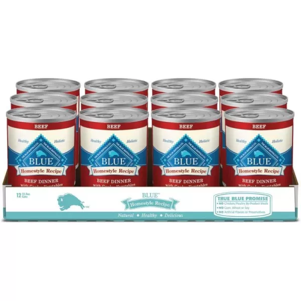 imageBlue Buffalo Homestyle Recipe Natural Adult Wet Dog Food Beef 125oz can Pack of 12Blue Buffalo Homestyle Recipe Natural Adult Wet Dog Food Beef 125oz can Pack of 12