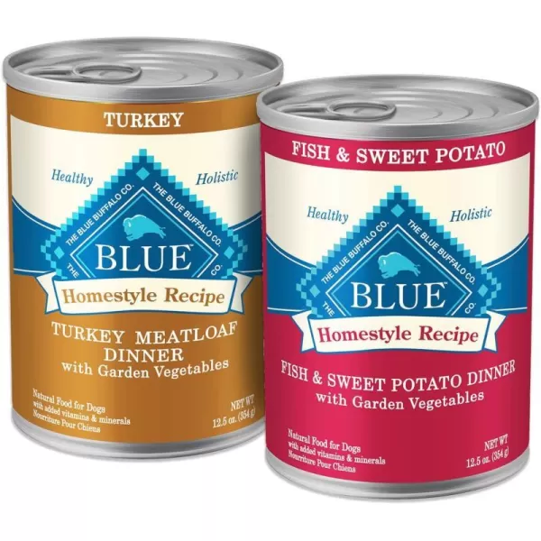 imageBlue Buffalo Homestyle Recipe Natural Adult Wet Dog Food Turkey Meatloaf and Fish amp Sweet Potato BundleBlue Buffalo Homestyle Recipe Natural Adult Wet Dog Food Turkey Meatloaf and Fish amp Sweet Potato Bundle
