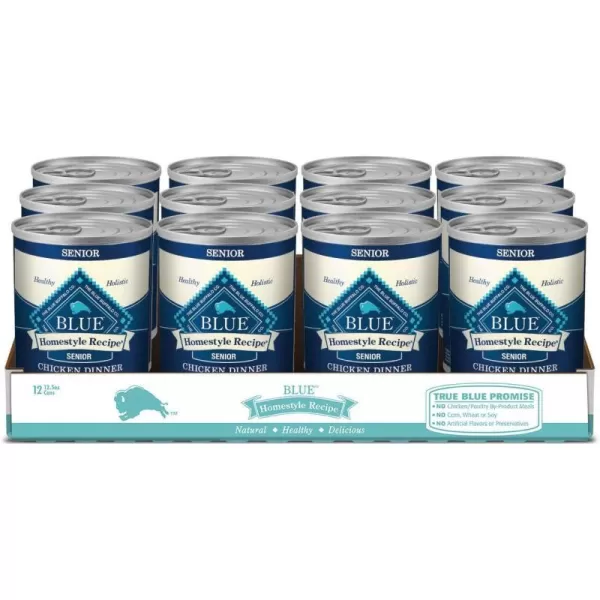 imageBlue Buffalo Homestyle Recipe Natural Senior Wet Dog Food Chicken 125oz can Pack of 12Blue Buffalo Homestyle Recipe Natural Senior Wet Dog Food Chicken 125oz can Pack of 12