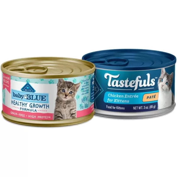 imageBlue Buffalo Kitten Wet Cat Food Chicken and Salmon 3oz cans Pack of 48Blue Buffalo Kitten Wet Cat Food Chicken and Salmon 3oz cans Pack of 48