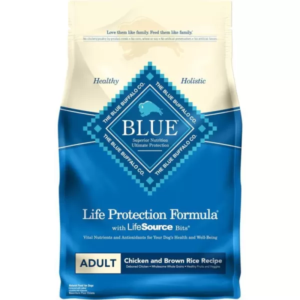 imageBlue Buffalo Life Protection Formula Natural Adult Dry Dog Food Chicken and Brown Rice 6lbChicken and Brown Rice Recipe 6 Pound Pack of 1