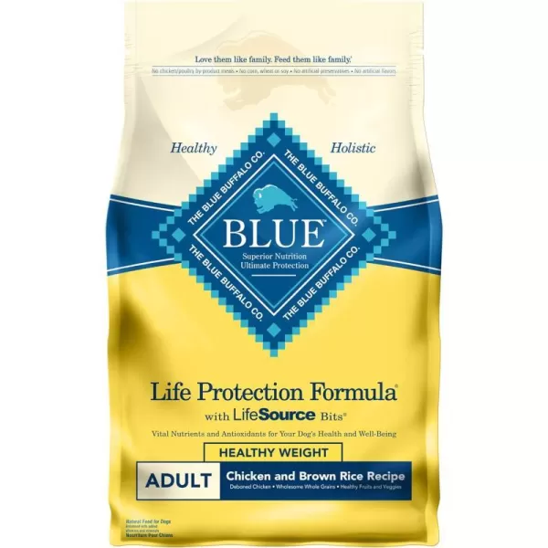 imageBlue Buffalo Life Protection Formula Natural Adult Healthy Weight Dry Dog Food Chicken and Brown Rice 30lbDog Food Only Healthy Weight Chicken amp Brown Rice 6 Pound Pack of 1
