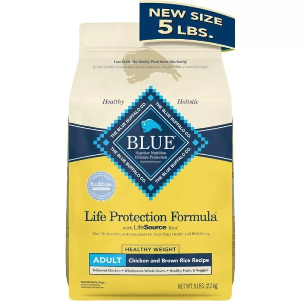 imageBlue Buffalo Life Protection Formula Natural Adult Healthy Weight Dry Dog Food Chicken and Brown Rice 5lb Trial Size BagBlue Buffalo Life Protection Formula Natural Adult Healthy Weight Dry Dog Food Chicken and Brown Rice 5lb Trial Size Bag