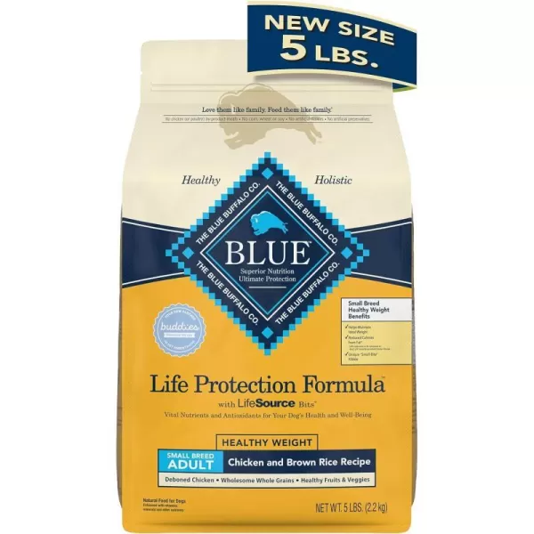 imageBlue Buffalo Life Protection Formula Natural Adult Small Breed Healthy Weight Dry Dog Food Chicken and Brown Rice 6lbChicken amp Brown Rice 5 Pound Pack of 1
