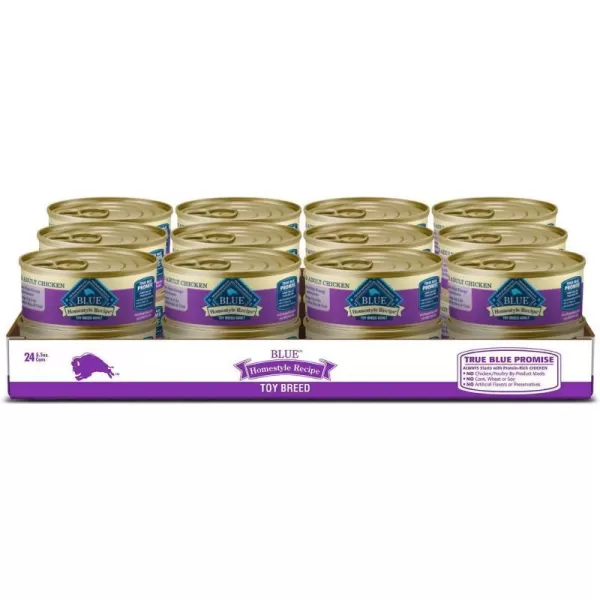 imageBlue Buffalo Life Protection Formula Natural Adult Toy Breed Dry Dog Food Chicken and Brown Rice 4lbWet Dog Food Chicken 55 Ounce Pack of 24