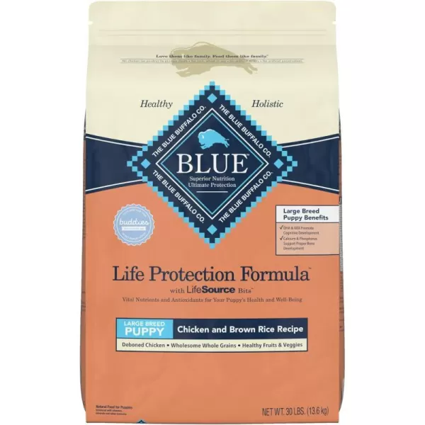 imageBlue Buffalo Life Protection Formula Natural Puppy Large Breed Dry Dog Food Chicken and Brown Rice 30lb30 Pound Pack of 1