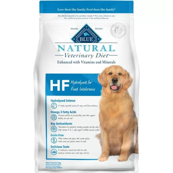 imageBlue Buffalo Natural Veterinary Diet HF Hydrolyzed for Food Intolerance Dry Dog Food Salmon 22lb bagDry Dog Food 6 Pound Pack of 1
