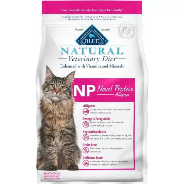 imageBlue Buffalo Natural Veterinary Diet NP Novel Protein Dry Cat Food Alligator 7lb bagDry Cat Food 7 Pound Pack of 1
