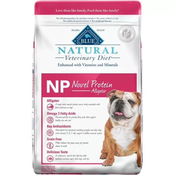 imageBlue Buffalo Natural Veterinary Diet NP Novel Protein Dry Dog Food Alligator 6lb bagDry Dog Food 22 Pound Pack of 1