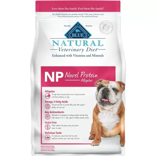 imageBlue Buffalo Natural Veterinary Diet NP Novel Protein Dry Dog Food Alligator 6lb bagDry Dog Food 6 Pound Pack of 1