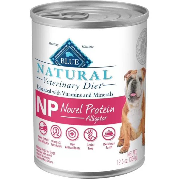 imageBlue Buffalo Natural Veterinary Diet NP Novel Protein Dry Dog Food Alligator 6lb bagWet Dog Food 1 Count Pack of 12