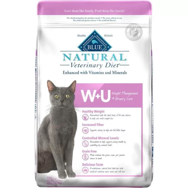 imageBlue Buffalo Natural Veterinary Diet WU Weight Management  Urinary Care Wet Cat Food Chicken 55oz cans Pack of 24Dry Cat Food 16 Pound Pack of 1