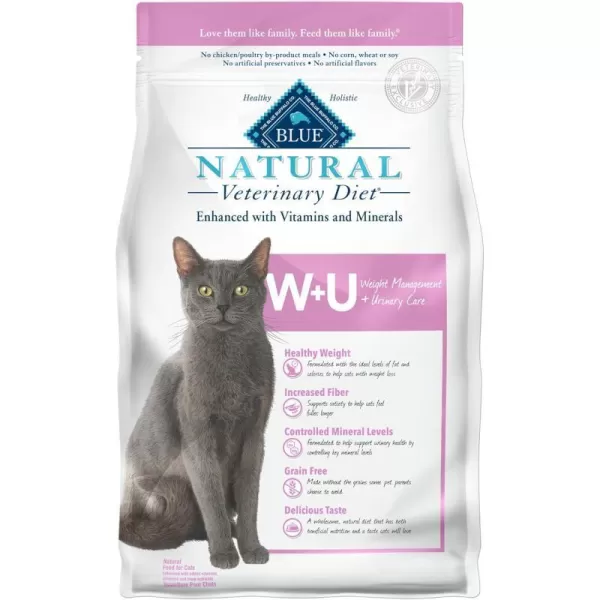 imageBlue Buffalo Natural Veterinary Diet WU Weight Management  Urinary Care Wet Cat Food Chicken 55oz cans Pack of 24Dry Cat Food 65 Pound Pack of 1