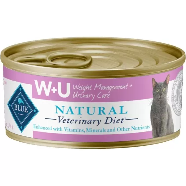 imageBlue Buffalo Natural Veterinary Diet WU Weight Management  Urinary Care Wet Cat Food Chicken 55oz cans Pack of 24Wet Cat Food 55 Ounce Pack of 24