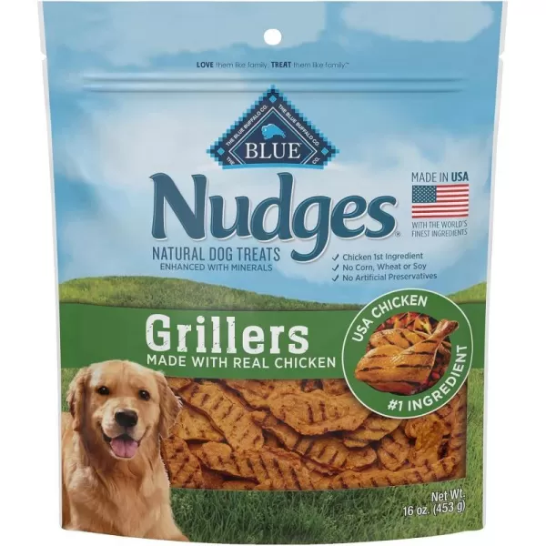 imageBlue Buffalo Nudges Grillers Natural Dog Treats Steak 36oz BagChicken 1 Pound Pack of 1