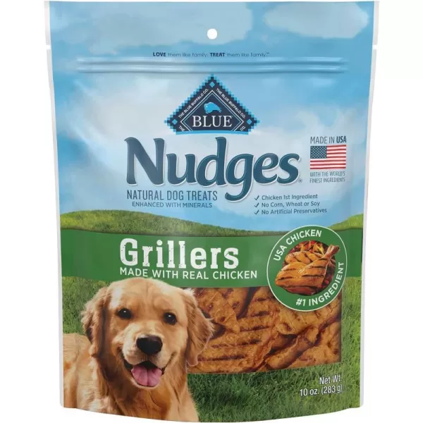 imageBlue Buffalo Nudges Grillers Natural Dog Treats Steak 36oz BagChicken 10 Ounce Pack of 1