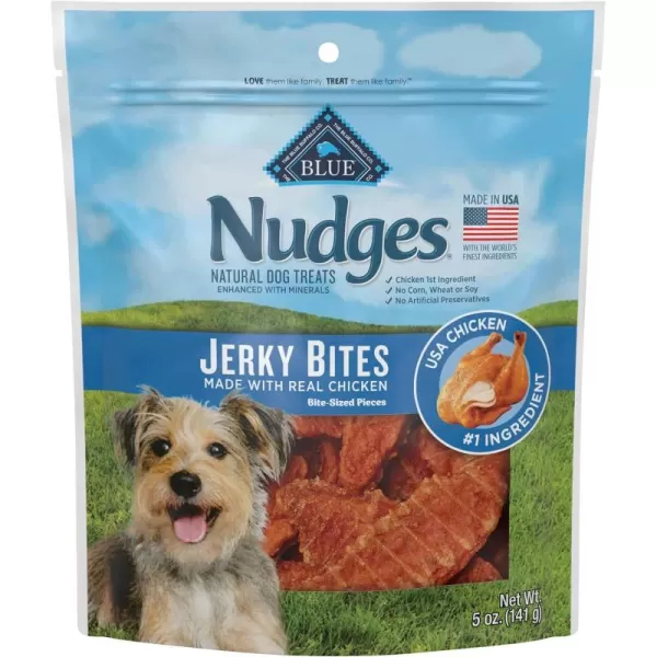 imageBlue Buffalo Nudges Jerky Bites Natural Dog Treats Chicken 5oz Bags5 Ounce Pack of 1