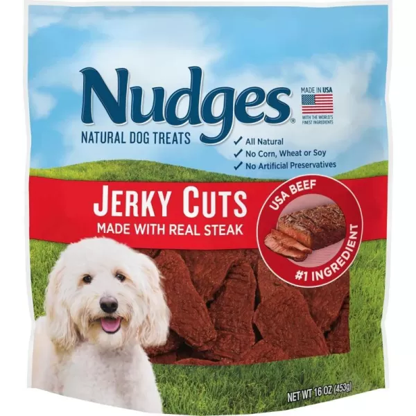 imageBlue Buffalo Nudges Jerky Chews Natural Dog Treats Small Breed Beef 10oz Bag 10 CountBeef 1 Pound Pack of 1