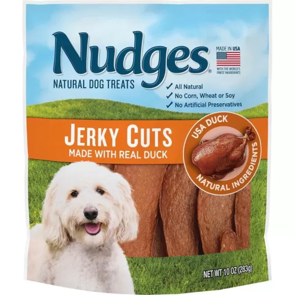 imageBlue Buffalo Nudges Jerky Chews Natural Dog Treats Small Breed Beef 10oz Bag 10 CountDuck 10 Ounce Pack of 1