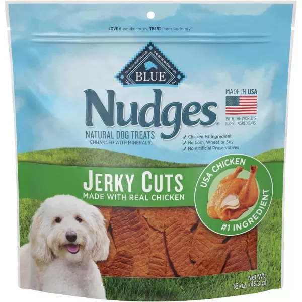 imageBlue Buffalo Nudges Jerky Cuts Natural Dog TreatsChicken 1 Pound Pack of 1