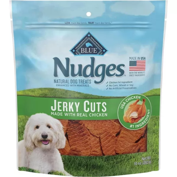 imageBlue Buffalo Nudges Jerky Cuts Natural Dog TreatsChicken 10 Ounce Pack of 1
