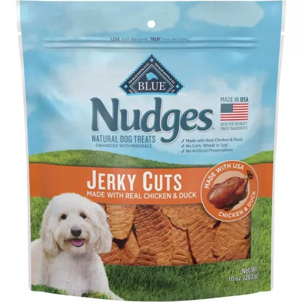 imageBlue Buffalo Nudges Jerky Cuts Natural Dog TreatsChicken and Duck 10 Ounce Pack of 1
