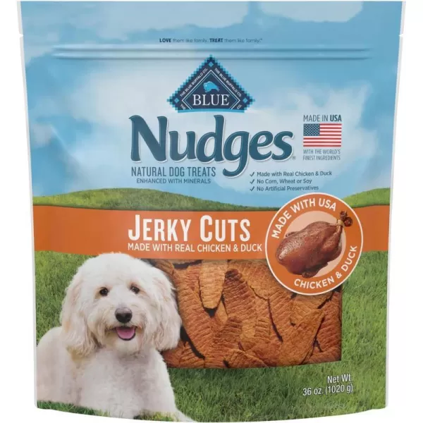 imageBlue Buffalo Nudges Jerky Cuts Natural Dog TreatsChicken and Duck 225 Pound Pack of 1