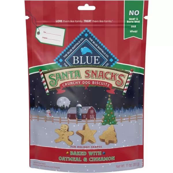 imageBlue Buffalo Santa Snacks Natural Crunchy Dog Treat Biscuits Oatmeal amp Cinnamon Treats 11ozBlue Buffalo Santa Snacks Natural Crunchy Dog Treat Biscuits Oatmeal amp Cinnamon Treats 11oz