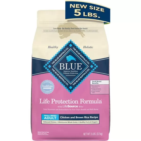 imageBlue Buffalo Small Breed Dog Food Life Protection Formula Natural Chicken amp Brown Rice Flavor Adult Dry Dog Food 15 lb BagChicken amp Brown Rice 5 Pound Pack of 1