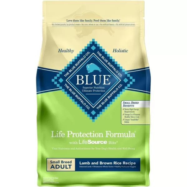 imageBlue Buffalo Small Breed Dog Food Life Protection Formula Natural Chicken amp Brown Rice Flavor Adult Dry Dog Food 15 lb BagLamb amp Brown Rice 6 Pound Pack of 1