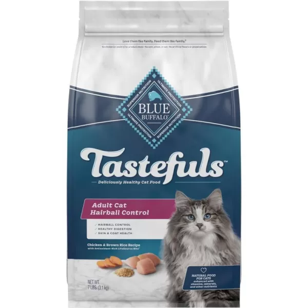 imageBlue Buffalo Tastefuls Hairball Control Natural Adult Dry Cat Food Chicken 7lb bagBlue Buffalo Tastefuls Hairball Control Natural Adult Dry Cat Food Chicken 7lb bag