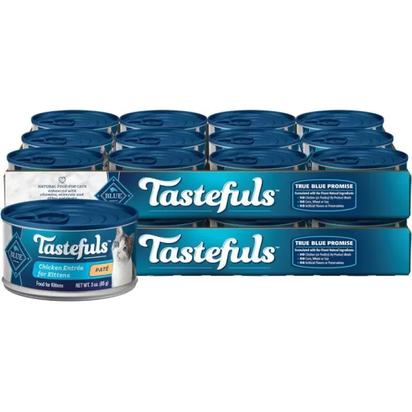 imageBlue Buffalo Tastefuls Natural Kitten Pate Wet Cat Food Chicken Entre 3oz cans Pack of 24Blue Buffalo Tastefuls Natural Kitten Pate Wet Cat Food Chicken Entre 3oz cans Pack of 24